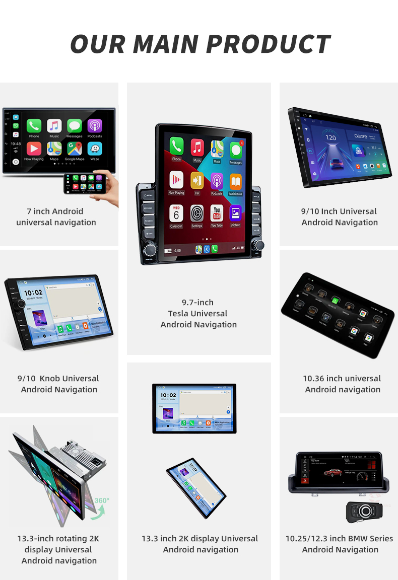 Universal 9/10 Inch Car Android Touch Screen GPS Stereo Radio Navigation System 4 64G