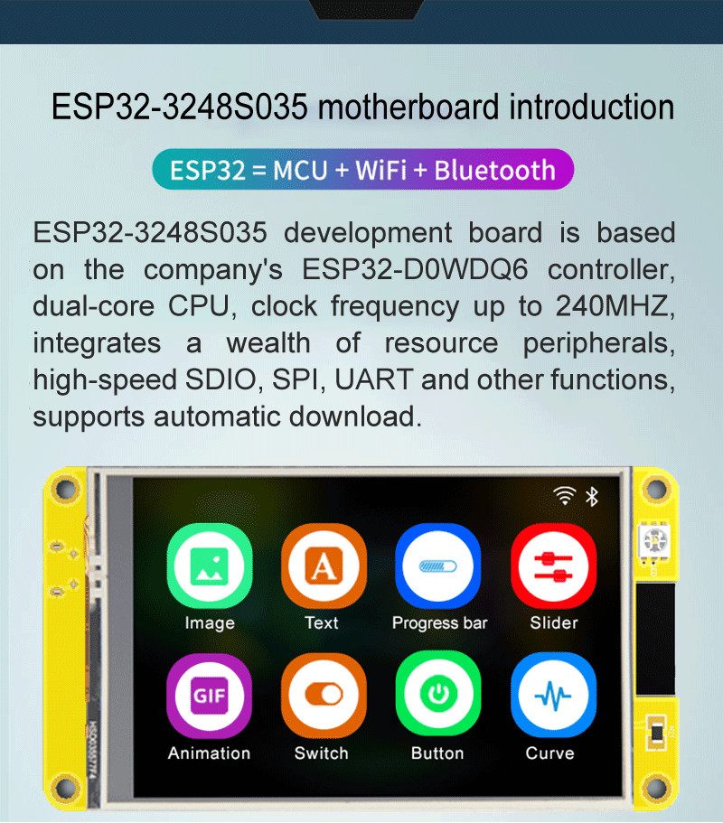 3.5 Inch ESP32 Display Module 320x480 Tft Lcd Screen Module LVGL Development Board