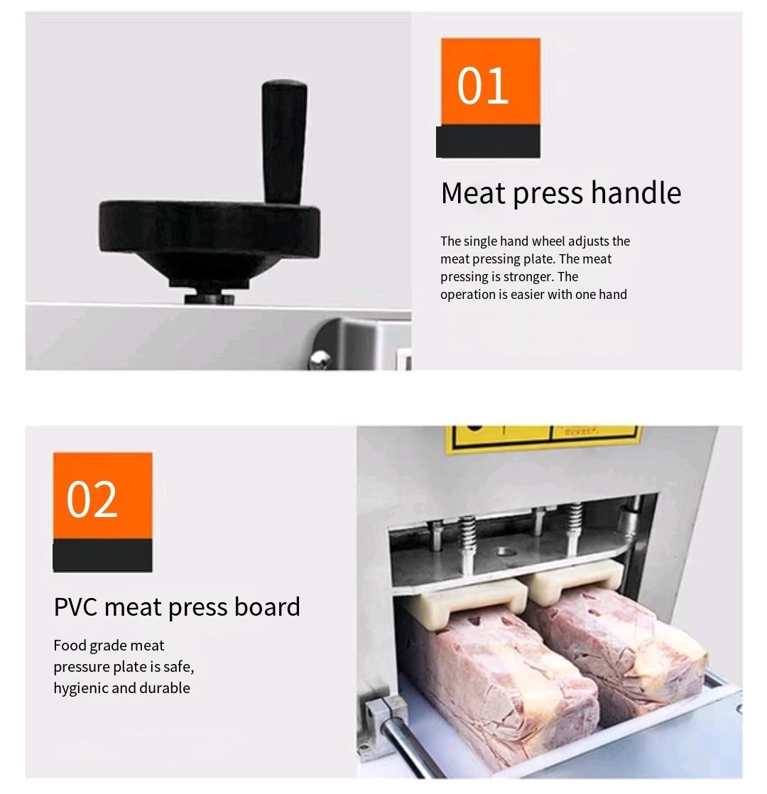 Global Rolls Mutton Beef Frozen Meat Processing Machine / Meat Cutting Machine