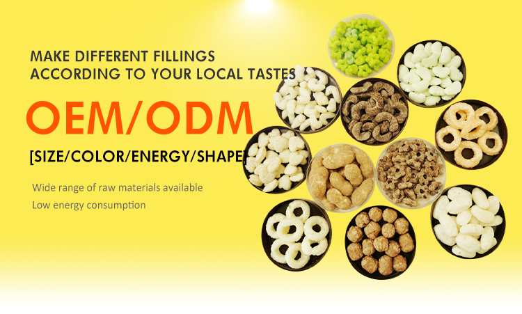 Food Processing Machine Automatic Core Filling Puffed Snack Extruder for Snack Making