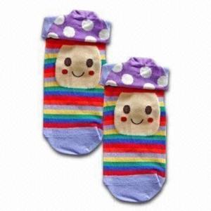 Quality Custom desig, color 3-D Jacquard Children's Cotton Socks wholesale