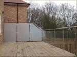 Flooring Mounted Stainless Steel Glass Railing For Outdoor Deck PR-GA