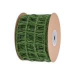 Hollowed Green Burlap Ribbon 63mm Burlap Fabric Ribbon ISO14001
