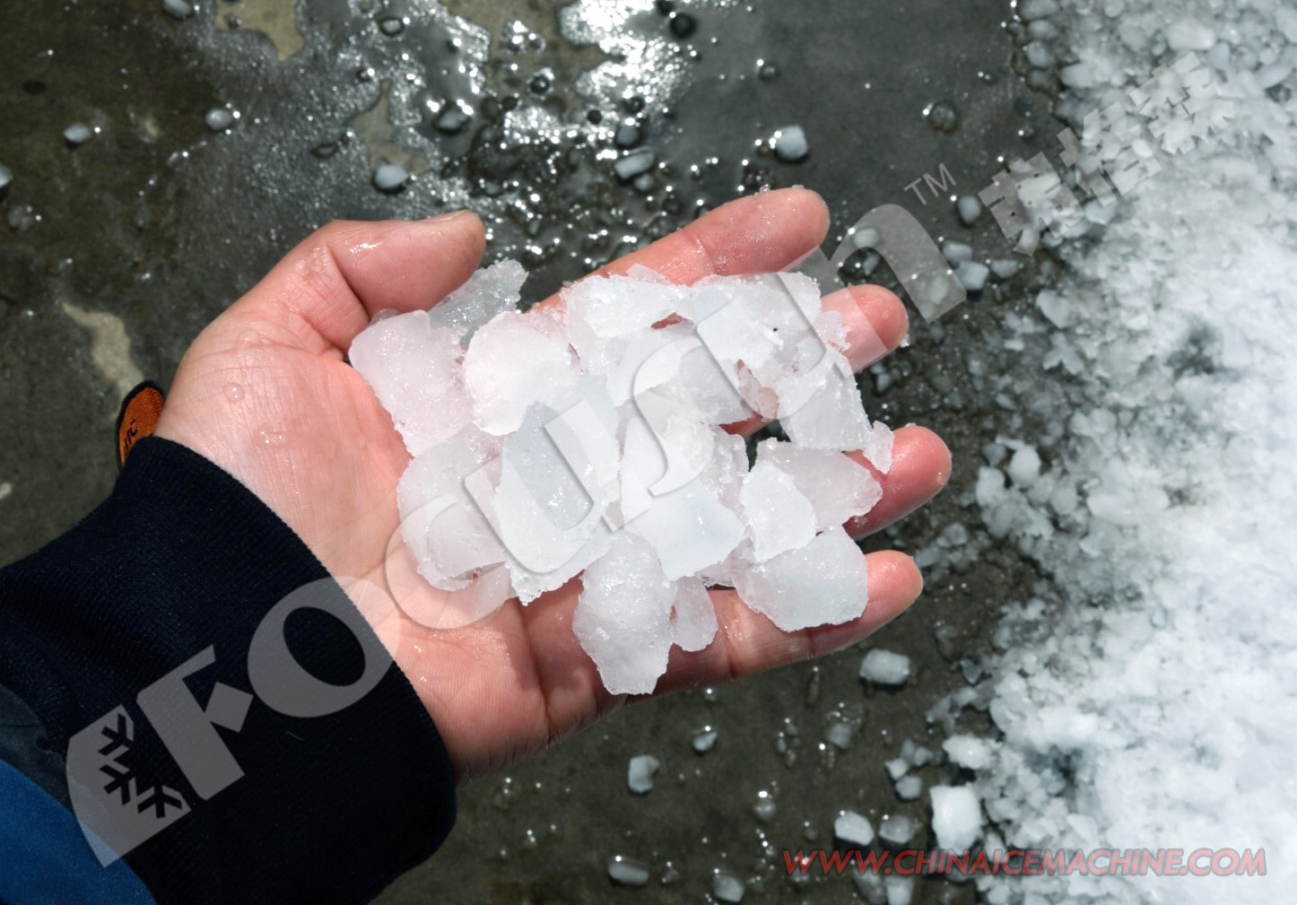 High Capacity 1 Ton per Hour Ice Crushing Machine for Commercial Applications
