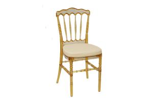 Quality clear gold wedding chair/clear golden Napoleon chair/PC Napoleon chair wholesale