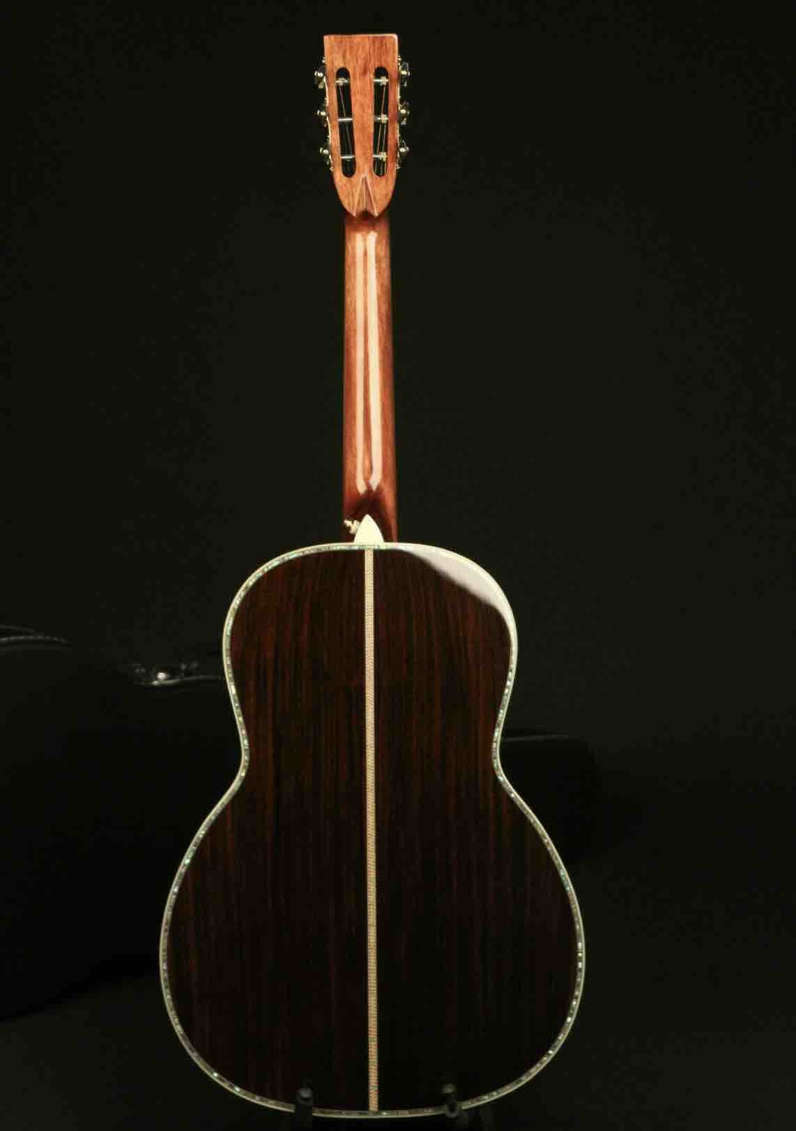 Custom Full Solid Wood Handmade Acoustic Guitar India Rosewood Real Abalone Binding