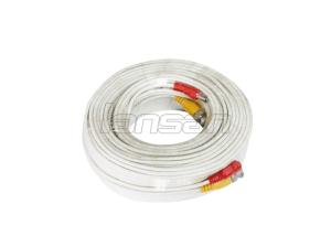 Quality 50 FT Pre - Made Power / CCTV Video Cable , Black Siamese CCTV Cable wholesale