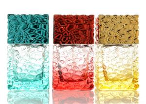 Quality 25ml Water Cube Glass Perfume Bottles , Coloured Glass Fine Mist Spray Bottle wholesale
