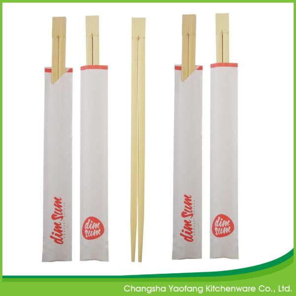 Cheap Natural 24 cm Twins Bamboo Chopsticks ;  Open Paper Packing for sale