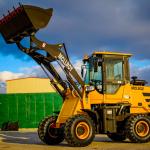 Mini Wheeled 2ton Front End Loader Articulated 1350mm Dump height