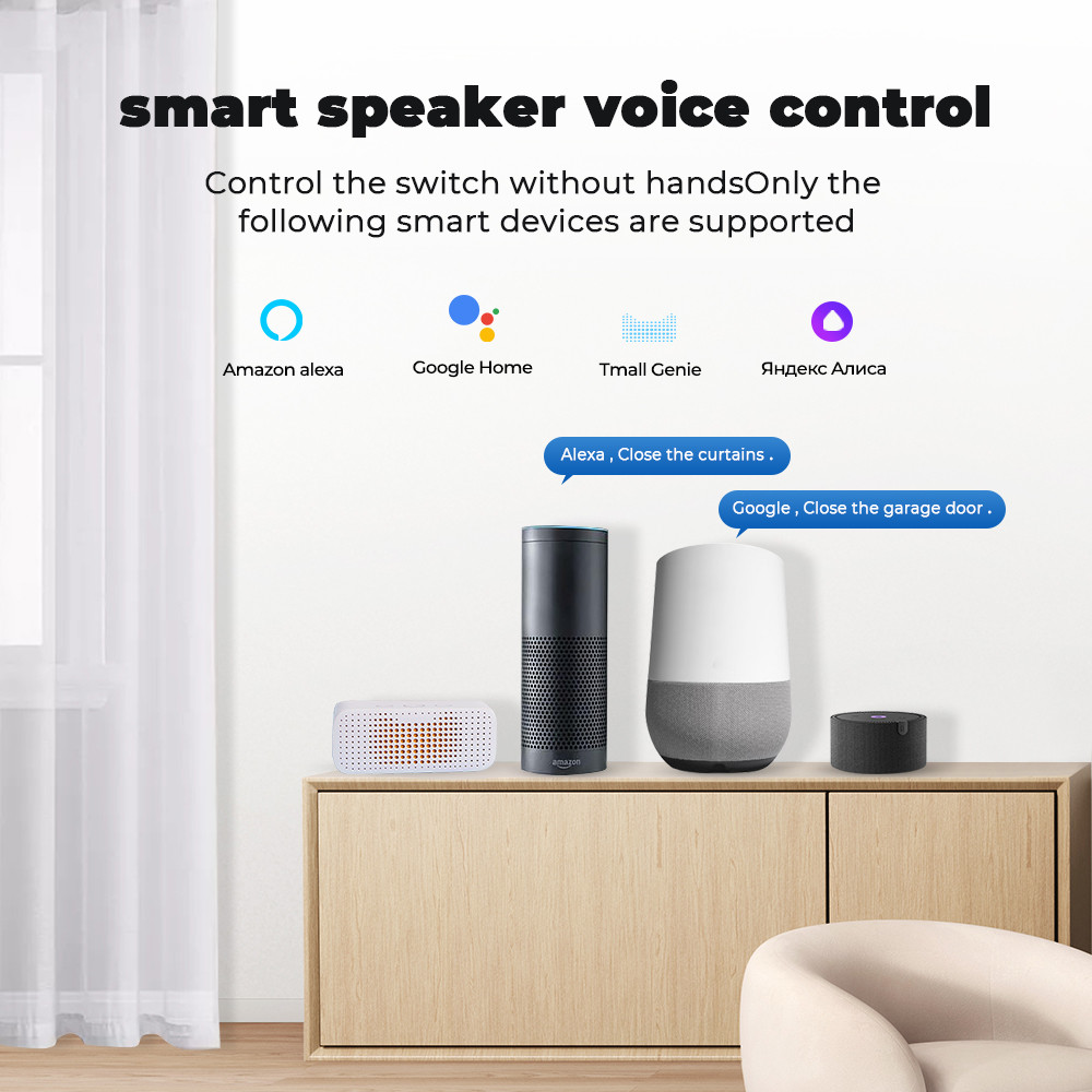 SMATRUL Tuya WiFi RF433 Smart Curtain Switch Module,Designed for Electric Roller Shutters,Work for Alexa and Google Home