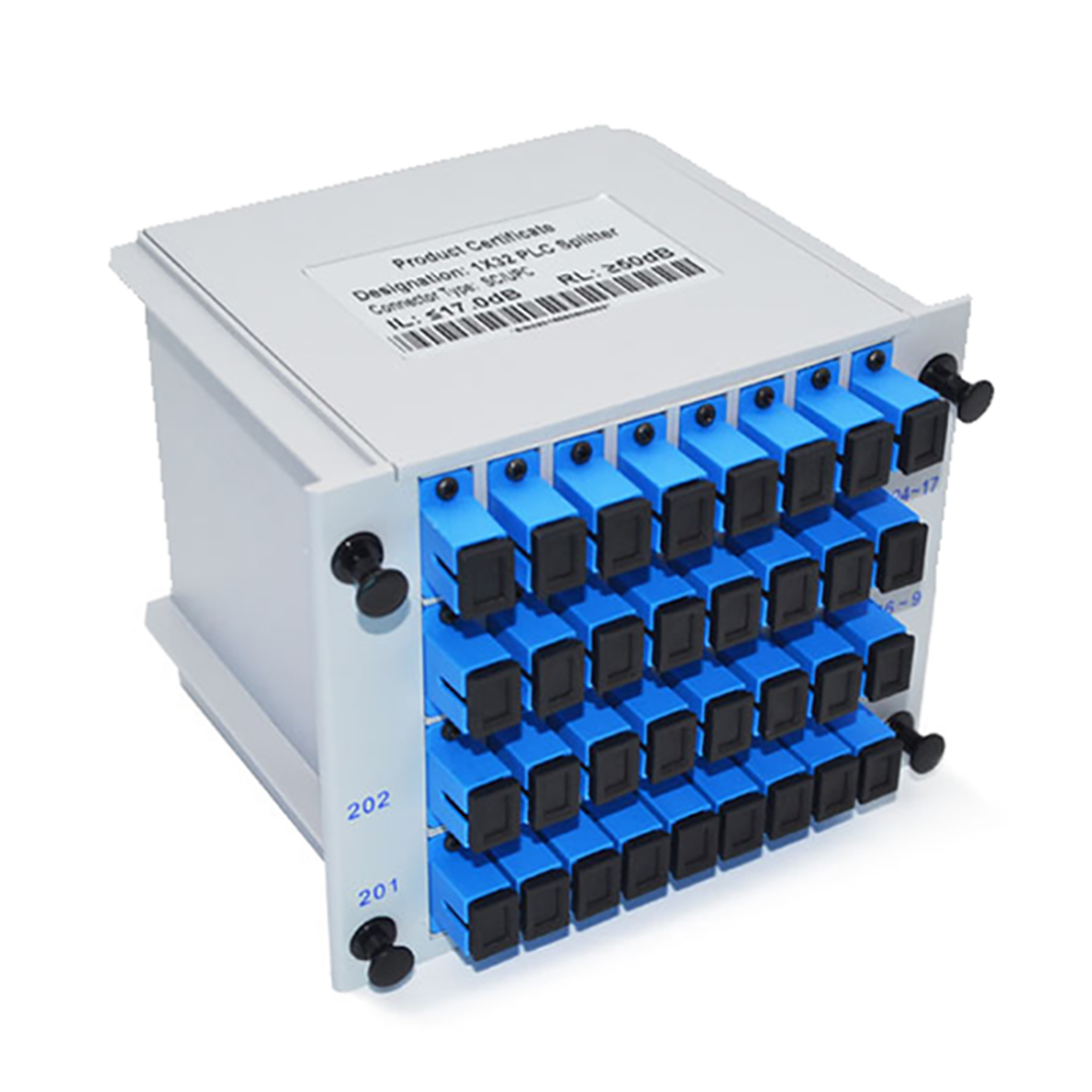Single Mode SC UPC FTTx Fiber PLC Splitter 1X4 Cassette Plug In Type