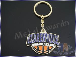 Quality Waterproof Custom Metal Key Chains Basketball Keyrings With Split Ring wholesale