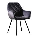 Brown Upholstered Dining Chairs Velvet OEM Tufted Velvet Dining Room Chairs