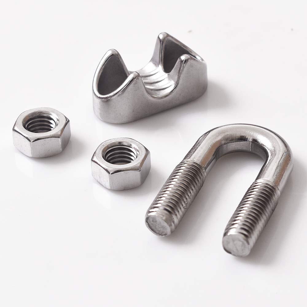 Customized Metric Measurement System M2-M50 Marine Grade 304 Stainless Steel Wire Rope Cable Clip Clamp
