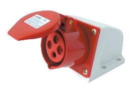 Quality CE 400V 16A 4 Pin Socket Waterproof 3P+E Dust Proof YG-124N wholesale