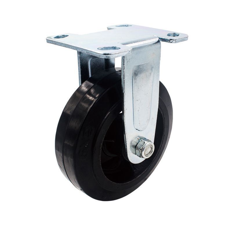4inch 100mm Heavy Duty Scaffold Double Ball Bearing Black Rubber Iron Steel Core Swivel Caster Wheel