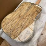 Custom Maple 41 Inch D Type Acoustic Guitar Abalone Inlays Ebony Fingerboard