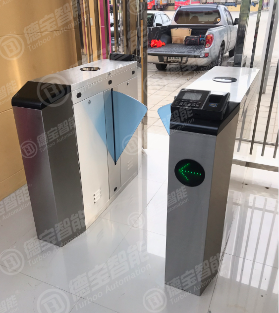 Flap Barrier Turnstile Gate Mechanism Retractable 3 Pairs Infrared Sensor Turboo
