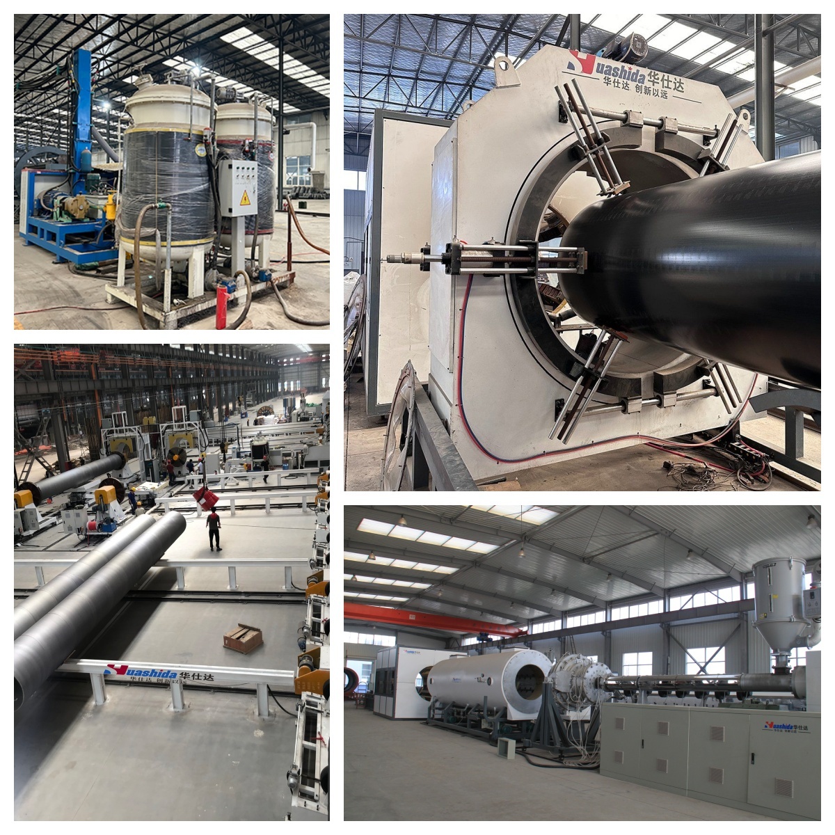 High Speed Production Pre-Insulated Jacket Pipe Extrusion Manufacturing Line