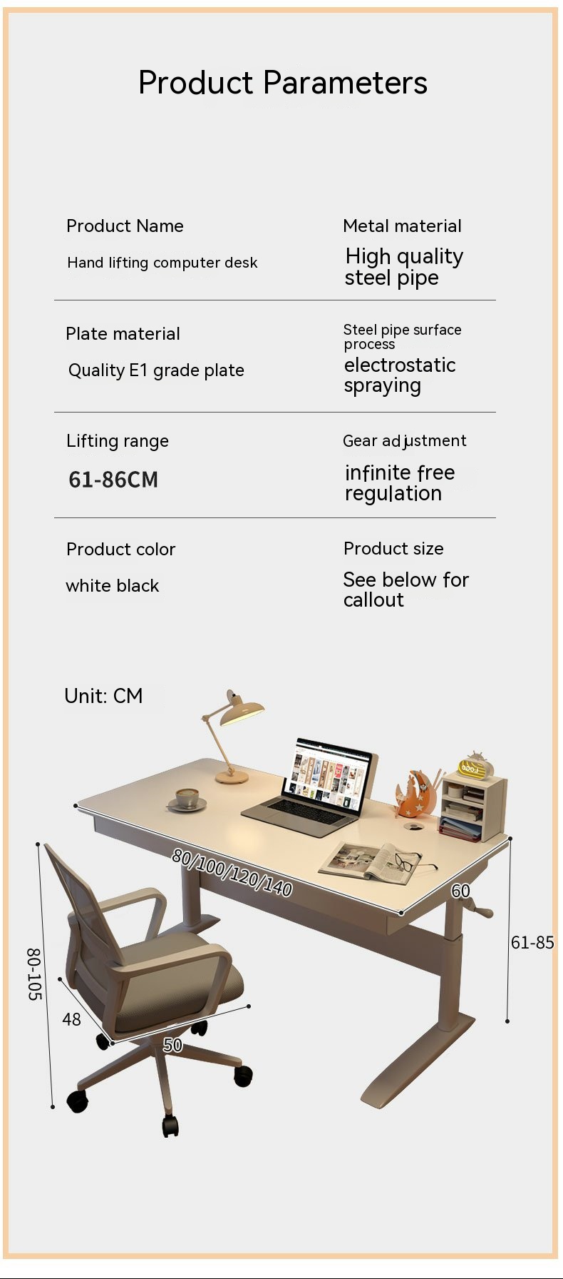 Student Study Writing Desk Elevate Your Productivity with This Wooden Office Desk