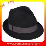 T5781186 Sun Accessory customized fashion winner 100% wool felt fedora hats,