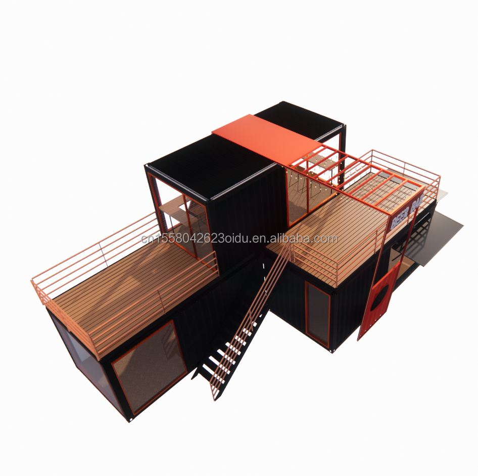 Steel Structure Prefab Cabin Luxury Container House with Galvanized Steel Bending 180g Frame
