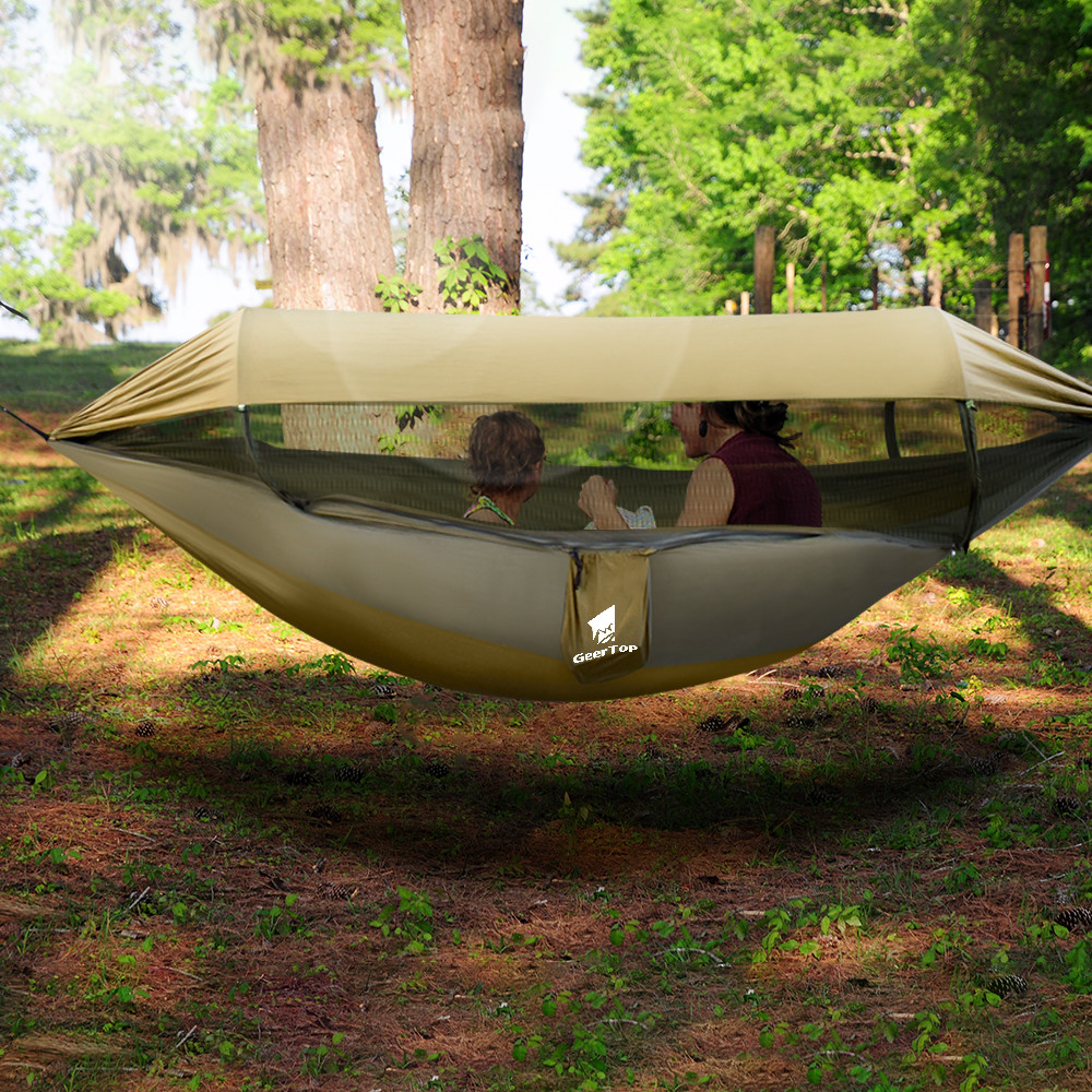 W140cm multifunction Portable Hammock With Mosquito Net