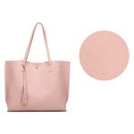 Nylon Womens Black Tote Handbag , 360mm X 300mm Leather Shoulder Tote Bag
