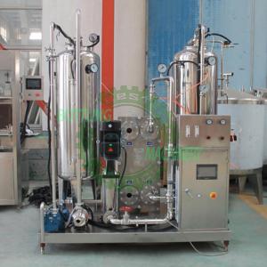 China Double Tank CO2 Carbonator With Plate Exchange For Carbonated Drink Filling Line on sale