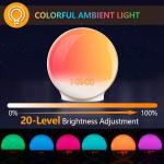 Acrylic RGB Sunrise Simulation Alarm Clock FM Radio Natural Wake Up Light