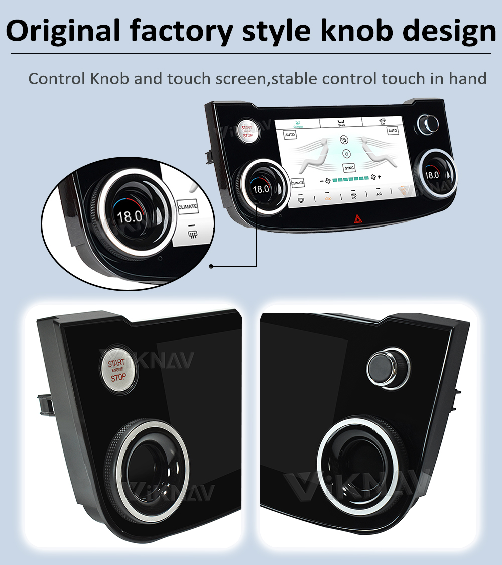 Jaguar Series LCD Climate Control Screen Car AC Panel 10.0inch Full Touch Screen