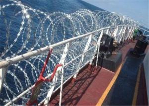 Quality Electric Galvanized Concertina Razor Barbed Wire BTO22 Blade Style For Ship Protection wholesale