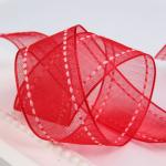 25mm|38mm Stitched Edge Polyester Organza Ribbon for Flower Gift Packing