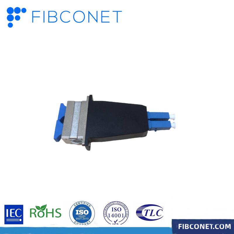 Split in LC/Upc Sc/Upc FTTH Duplex Plug Hybrid Fiber Optic Adapter with PBT