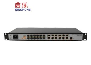 China 1 U Size Din Rail Wall Mount Fiber Optic Network Switch 24 Port Optical Fiber Switch on sale