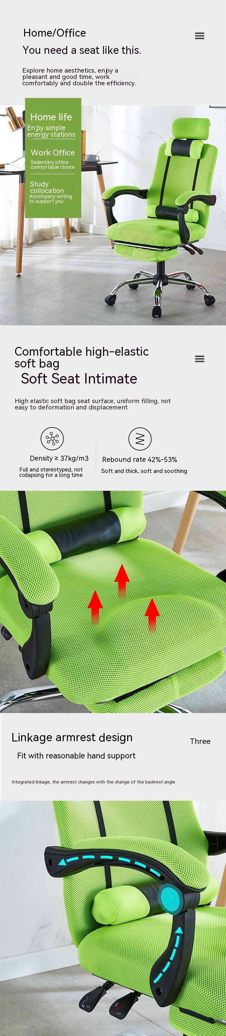 Height-Adjustable Conference Training Mesh Office Chair with Swivel and Mesh Design