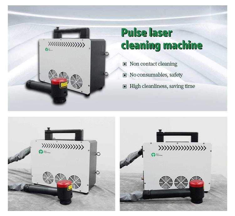 Easy to install 100w 200w backpack pulse laser cleaning machine for metal wood clean oil rust High precision High precision