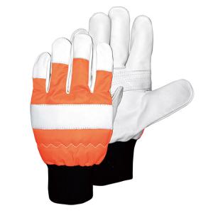Quality Class 0 cut resistant Leather Chainsaw Gloves / Chainsaw Protective Gloves wholesale
