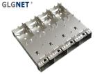 1x4 Ganged SFP Fiber Optic Connector EMI Spring 4 Port Shield Cage