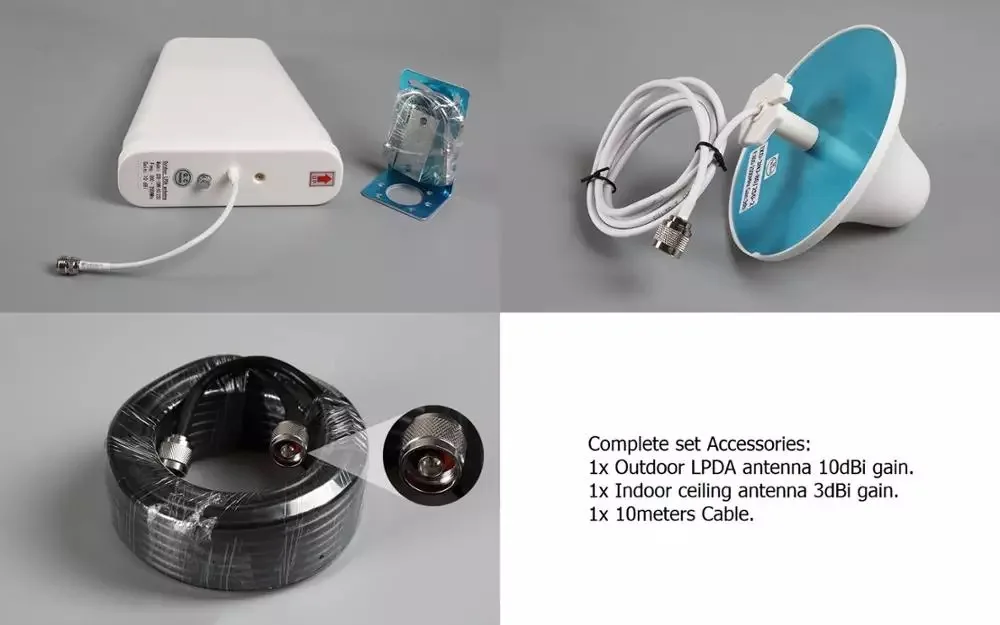 2G 3G 4G Lte Cellular Networks Mobile Signal Extender 900 1800 2100 Mhz Tri Band Repeater