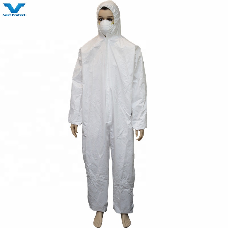 Anti-Static Disposable Coverall for Asbestos Removal CE Cat 3 III Type 5/6 Protective