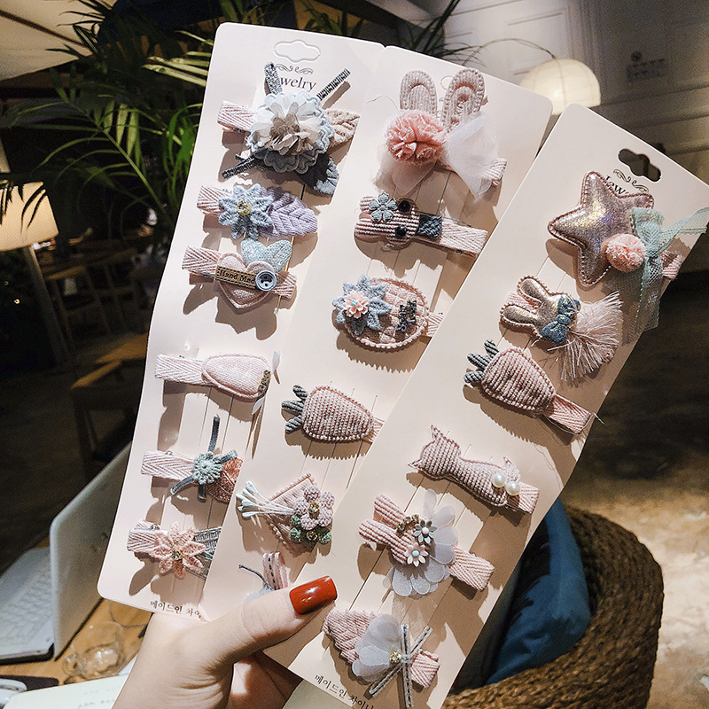 Baby Hairpin Infant Korea Cute Little Virgin Baby Headdress Princess Bow Side Clip Children Hair Accessories