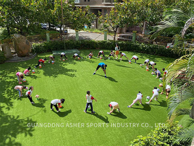 Synthetic Garden Artificial Grass Turf Astro Type Polyethylene Material