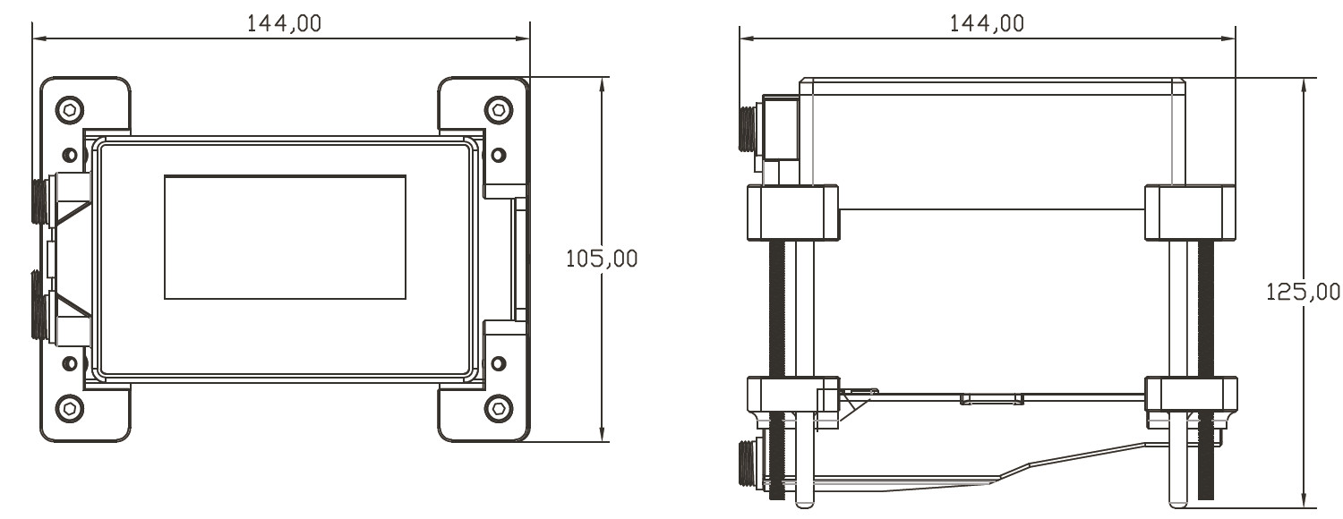 KUF100 Ultrasonic Flow Meter Optional Cold Heat Meter Output 4-20mA Industrial Plastic