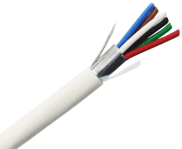Shielded 0.28mm2 Security Alarm Cable Solid Bare Copper Conductor for Intercoms