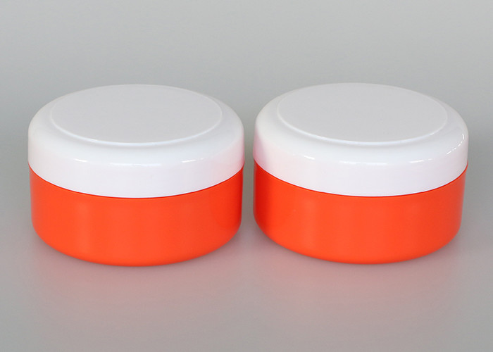 Beauty Small Empty Face Cream Jars Cosmetic Packaging Orange Color 150ml