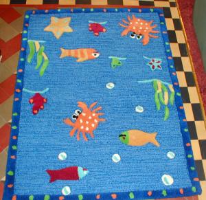 Quality Blue Sea Fish Kid Children Carpet and Rug Floor Carpet And Rug wholesale
