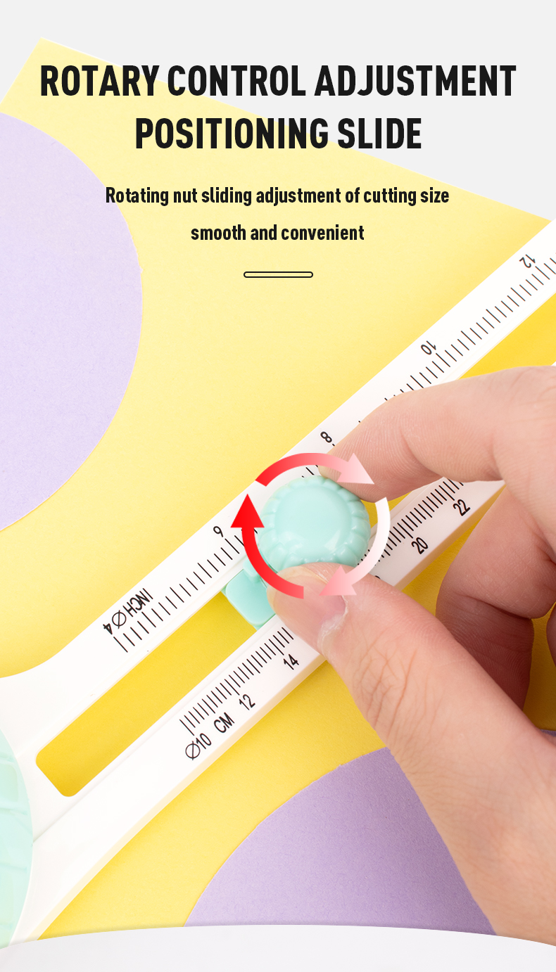 ABS Mini Round Paper Circle Cutter for Scrapbooking Cards Custom Colors Accepted