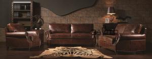 Quality luxury Antique Europe style leather sofa set furniture wholesale